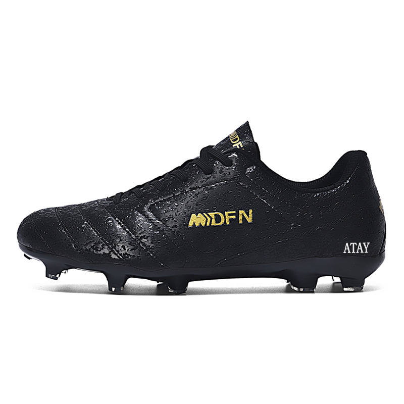 ATAY Slip Resistant Abrasion Resistant Slip Resistant Abrasion Resistant Soccer Shoes Unisex Black