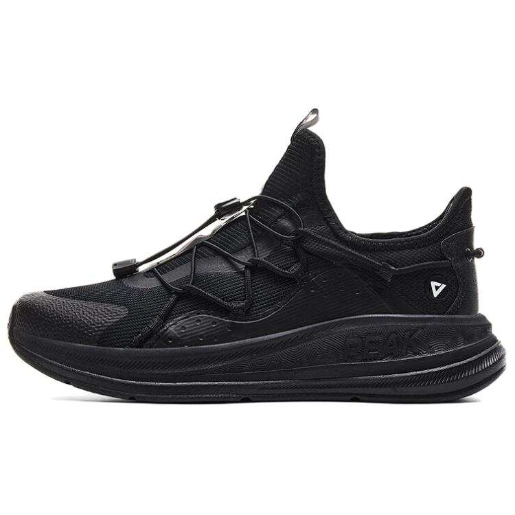 PEAK Breathable Abrasion Resistant Slip Resistant Low top Casual Running Shoes Men's Black