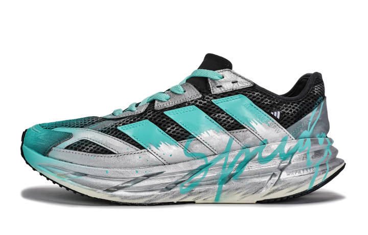Adidas Adidas ADISTAR 3 Abrasion Resistant Low top Running Shoes Unisex Black Silver Blue