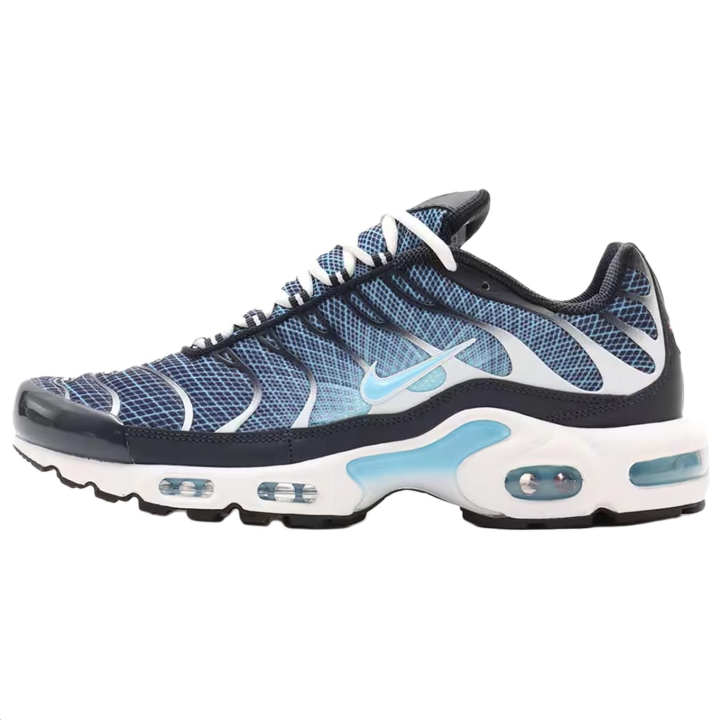 Nike Nike Air Max Plus Abrasion Resistant Abrasion Resistant Low top Rubber Casual Running Shoes Unisex Blue Black