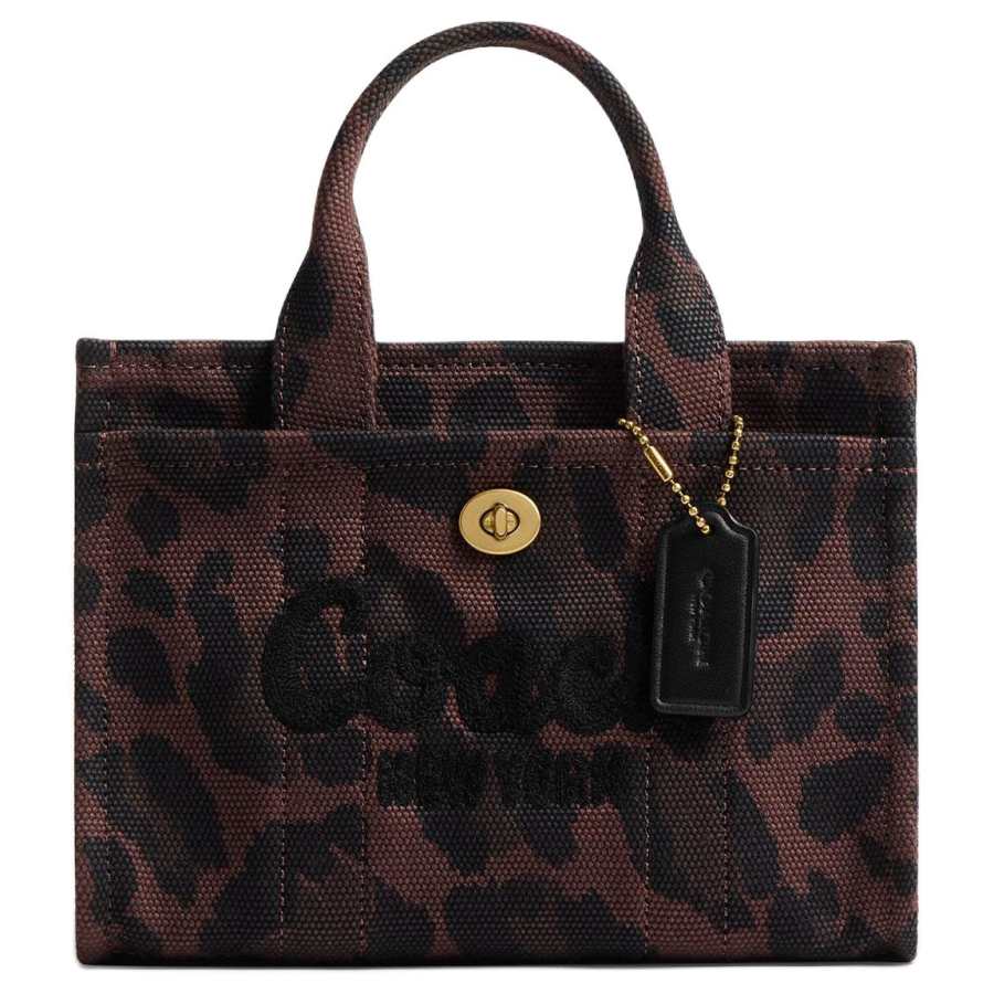 COACH Cargo Fabric One Shoulder Handbag Small Women's Dark Brown