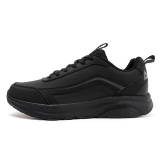PEAK Running Shoes Men's Low Top All Black