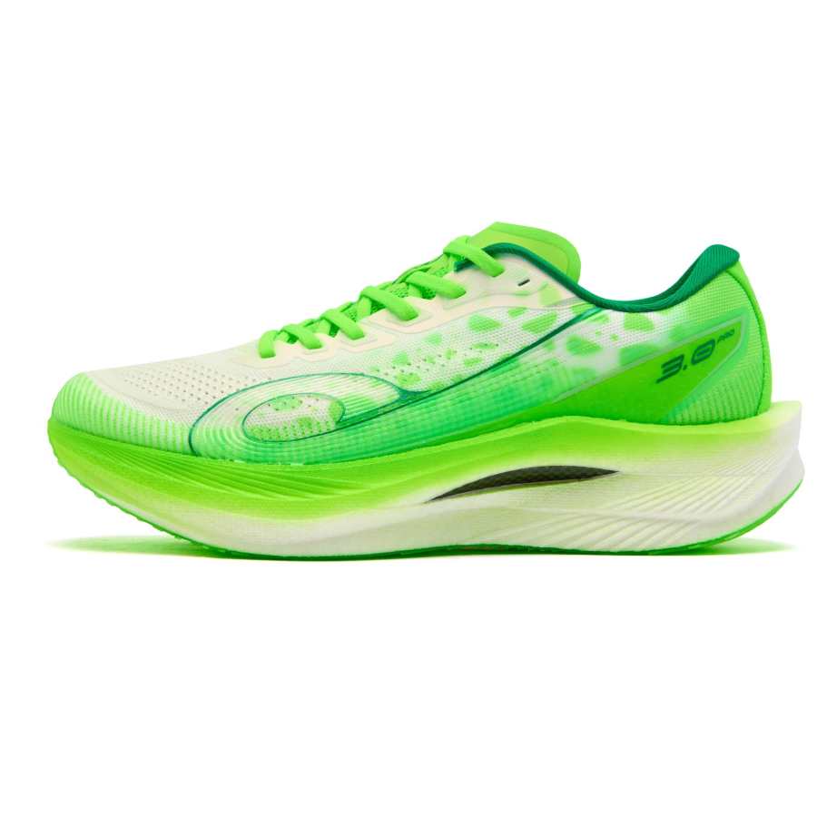 QIAODAN Strong Wind 3.0 PRO Running Shoes Men's Low Top Jordan White/Bright Green