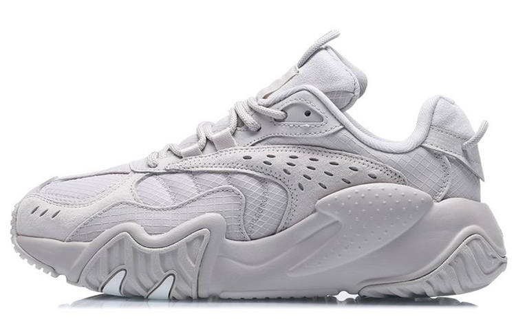 Li-Ning Li Ning Cat Paw Lite Cushioning Slip Resistant Abrasion Resistant Low top Running Shoes Women's Gray