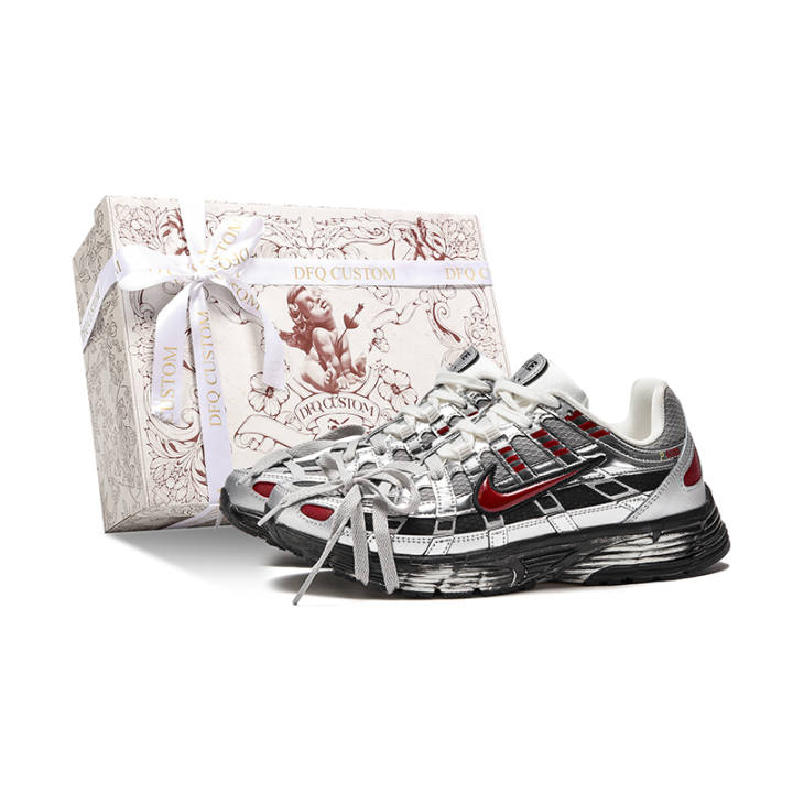 Nike Nike P 6000 Slip Resistant Slip Resistant Low top Running Shoes Unisex White Black