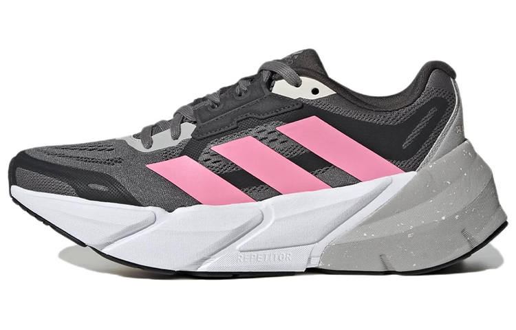 Adidas Adidas Adistar Comfortable Abrasion Resistant Low top Running Shoes Women's Gray Pink