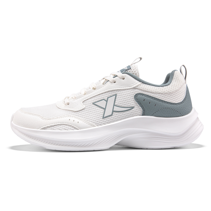 XTEP Breathable Cushioning Slip Resistant Low top Casual Running Shoes Men's White Gray