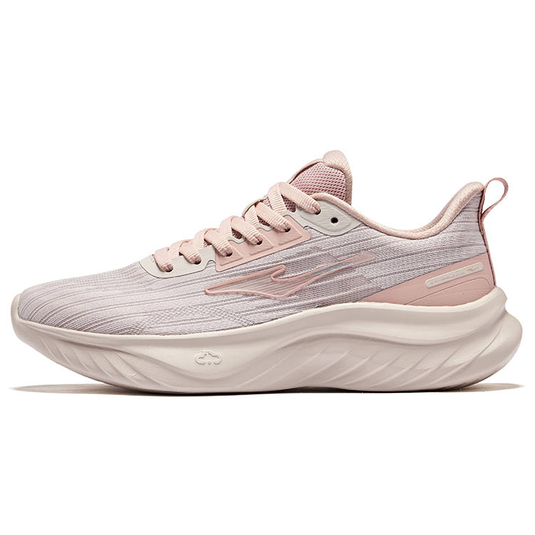 Erke Riding The Wind Cushioning Breathable Low top Running Shoes Women's Painted Gray Clay Pink