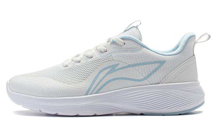 Li-Ning Li Ning Light Stroll Cushioning Slip Resistant Abrasion Resistant Low top Running Shoes Women's White Blue