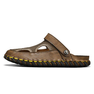 RUIYUNKA Abrasion Resistant Slip Resistant Closed Toe Slippers Men's