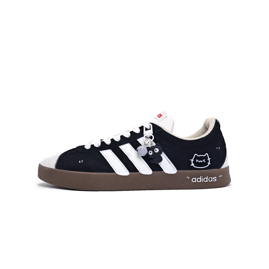 Adidas Adidas VL COURT 2.0 Ink Shadow Abrasion Resistant Low top Skateboard Shoes Unisex Black