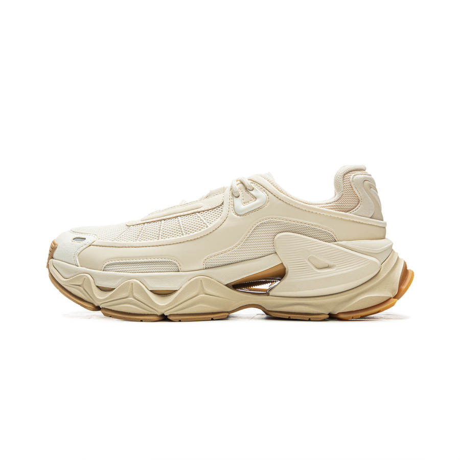 Li-Ning Li Ning Cushioning Slip Resistant Abrasion Resistant Low top Casual Shoes Men's Ecru