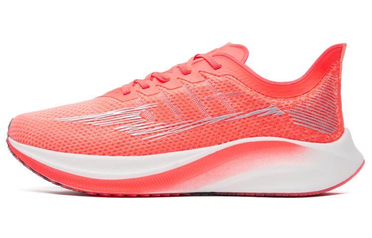 Erke Marathon Breathable And Lightweight Low top Running Shoes Men's Neon Magenta True White