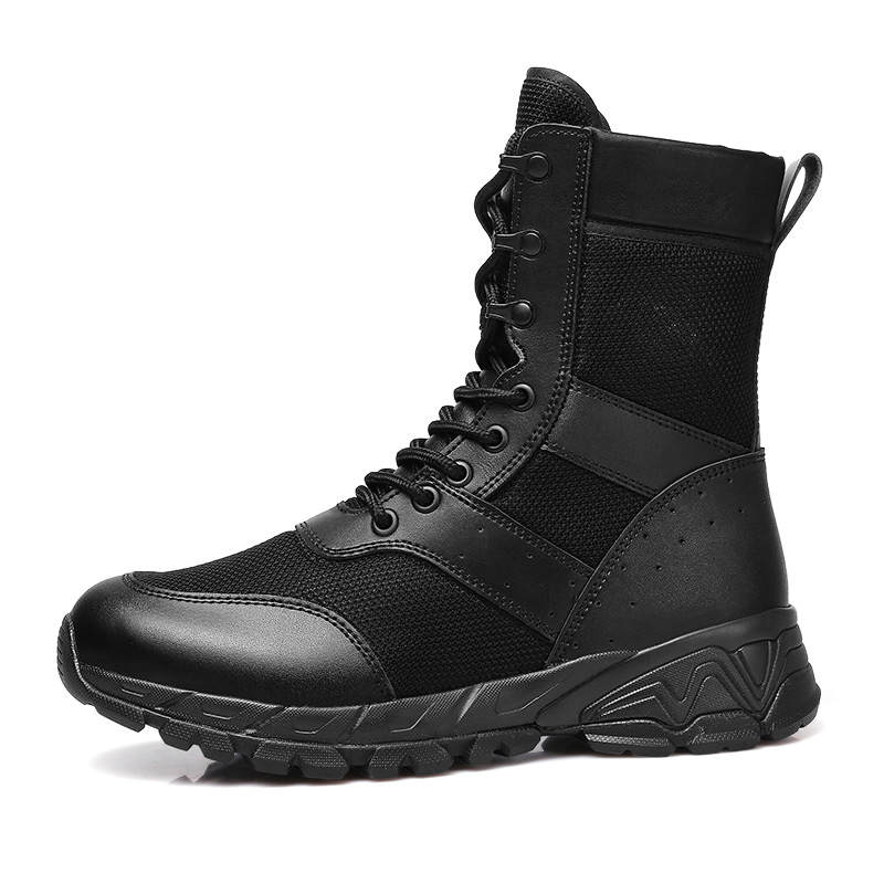 QIANGREN 3515 Breathable Abrasion Resistant Outdoor Boots Men's Black