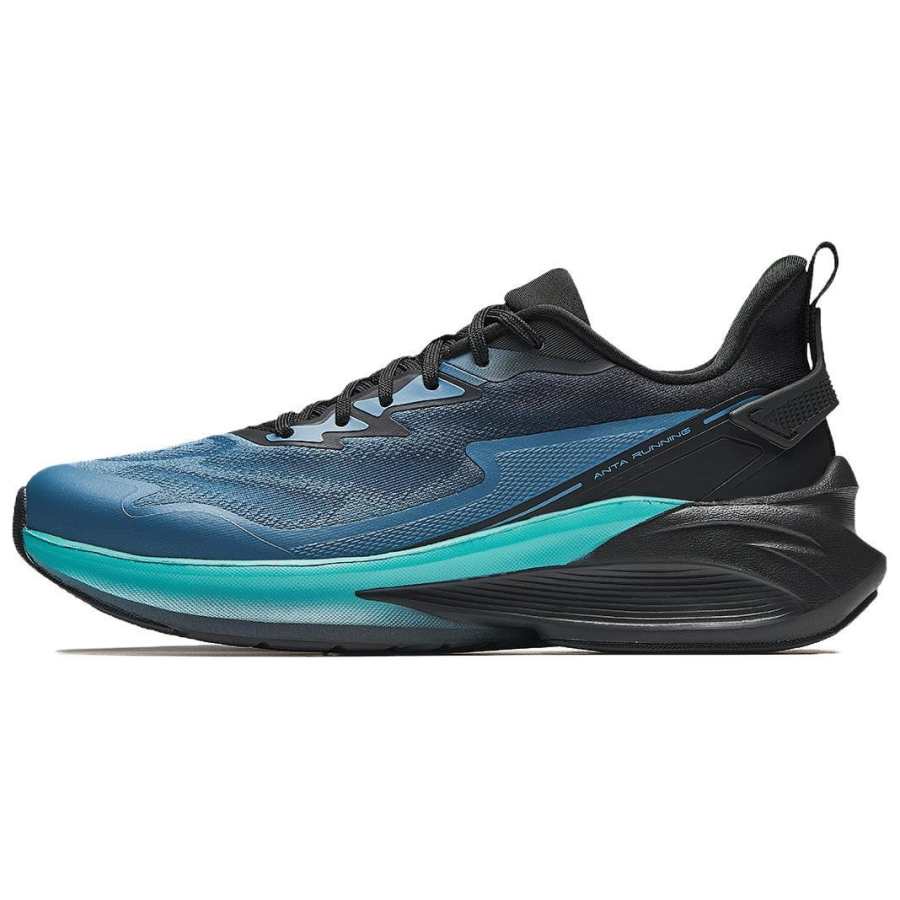 Anta Cloud Trail Cushioning Lightweight Low top Sprint Running Shoes Men's Black Blue
