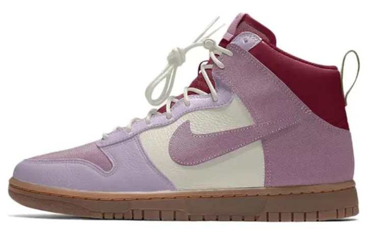 Nike Nike Dunk High Cushioning Breathable Cushioning Breathable High top Running Shoes Women's Light Purple