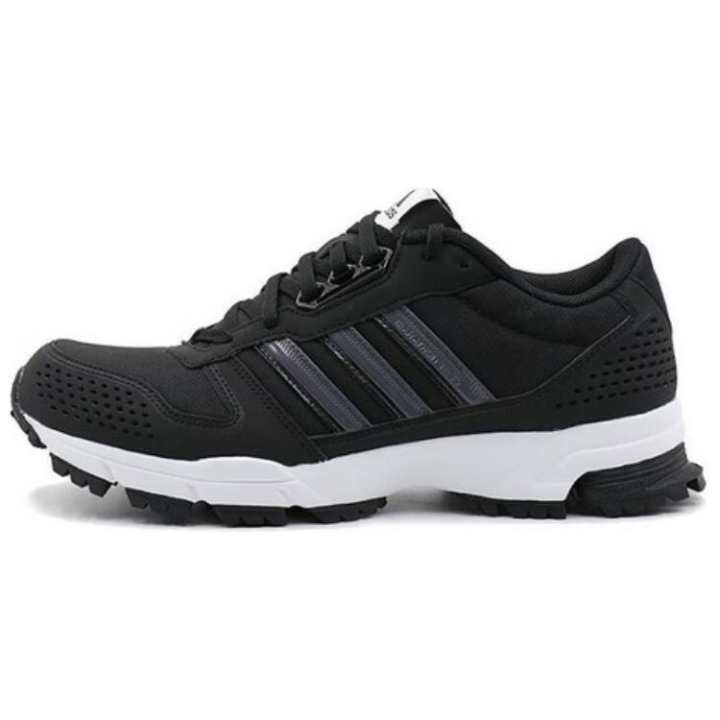 Adidas Adidas Marathon 10 Soft And Comfortable Slip Resistant Abrasion Resistant Low top Running Shoes Men's Black