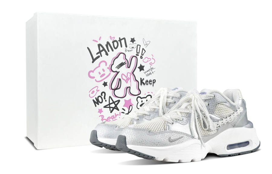 Nike Nike Air Max Fusion Abrasion Resistant Low top Casual City Commuting Running Shoes Women's Silver