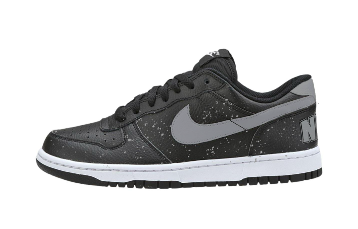 Nike Nike Big Synthetic Leather, Leather Gray Abrasion Resistant Low top Skateboard Shoes Men's Black