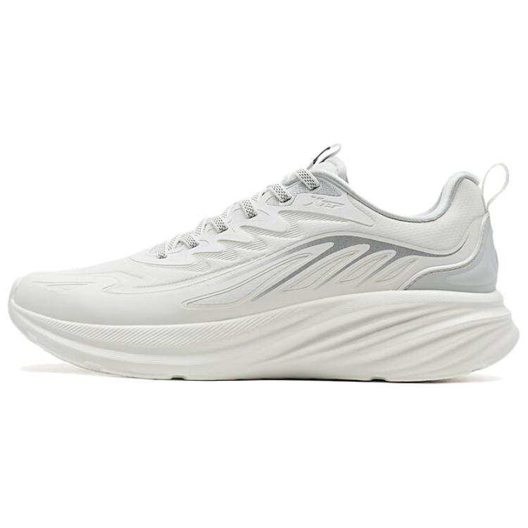 XTEP Cushioning Coverage Lightweight Low top Casual Running Shoes Women's Sail White Lunar Stone Gray