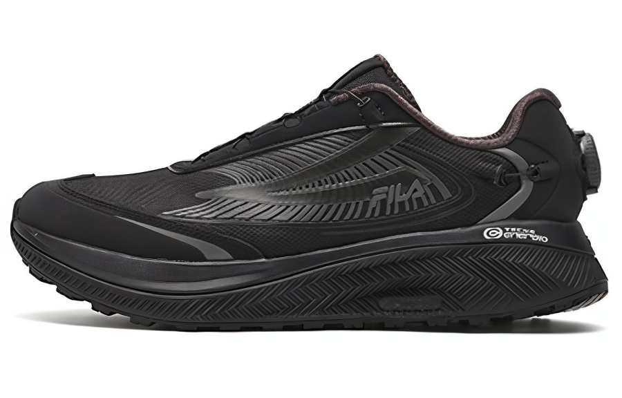 FILA BOA WOLF 1+ Textile, Synthetic Leather Wear resistant And Waterproof Low top Casual Shoes Men's Black