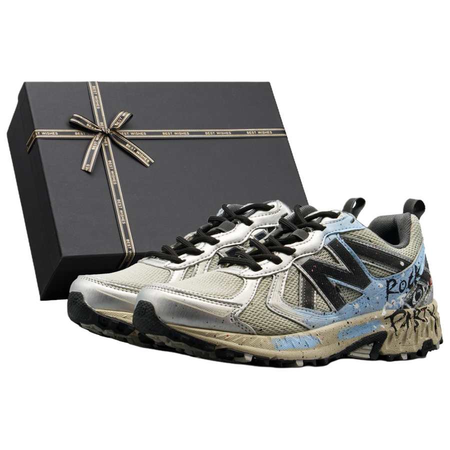 New Balance New Balance NB 410 V5 Abrasion Resistant Low top Running Shoes Unisex Silver Black Blue