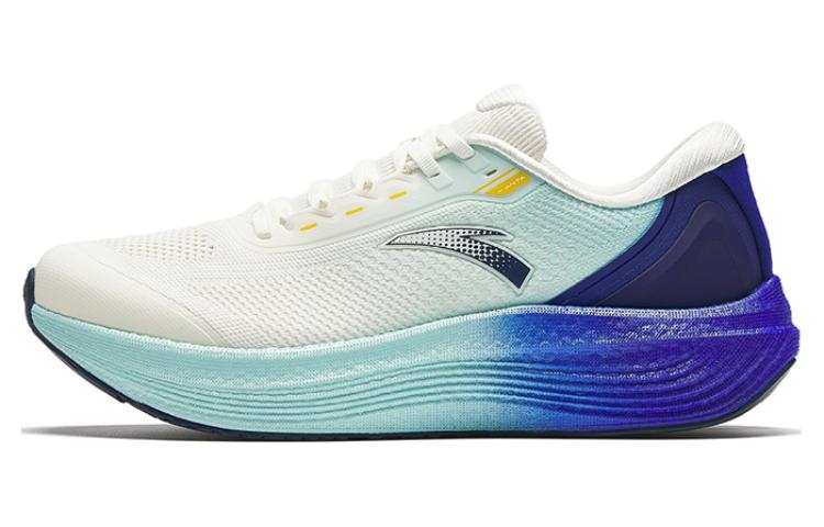 Anta Slip Resistant Abrasion Resistant Low top Running Shoes Men's White Blue Purple