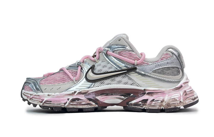 Nike Nike V5 RNR Abrasion Resistant Breathable Low top Running Shoes Women's Silver Pink