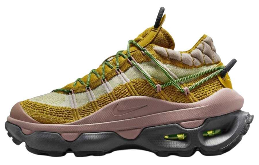 Nike Nike Air Max Flyknit Venture Fabric Breathable Support Low top Outdoor Shoes Women's Yellow Pink