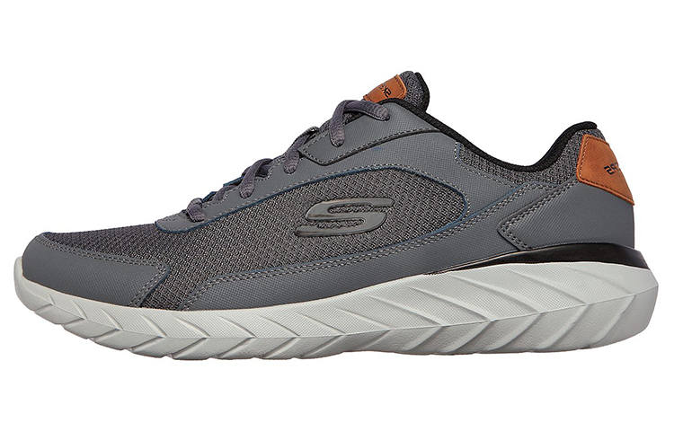 Skechers Overhaul 2.0 Lace Up Low top Running Shoes Men's Carbon Gray