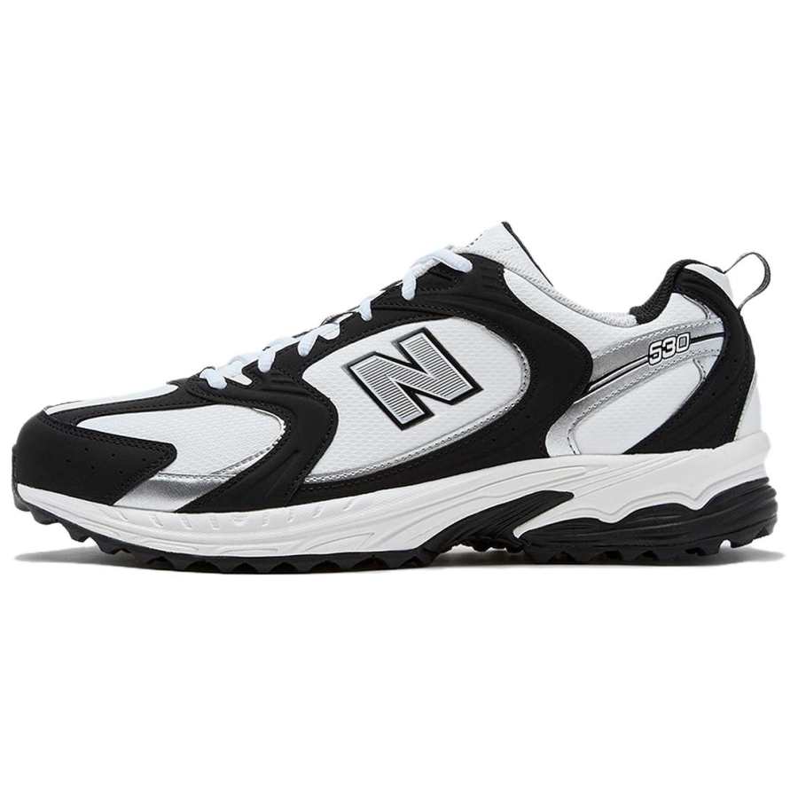 New Balance New Balance NB 530 Artificial Leather Breathable Low top Golf Shoes Men's Black White