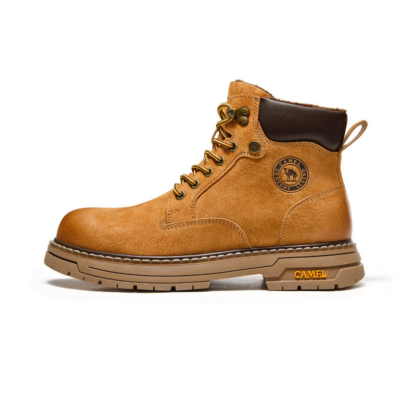 CAMEL Thermal Height Increasing Abrasion Resistant Comfortable Fleece Lined, Versatile Vintage Outdoor Boots Men's