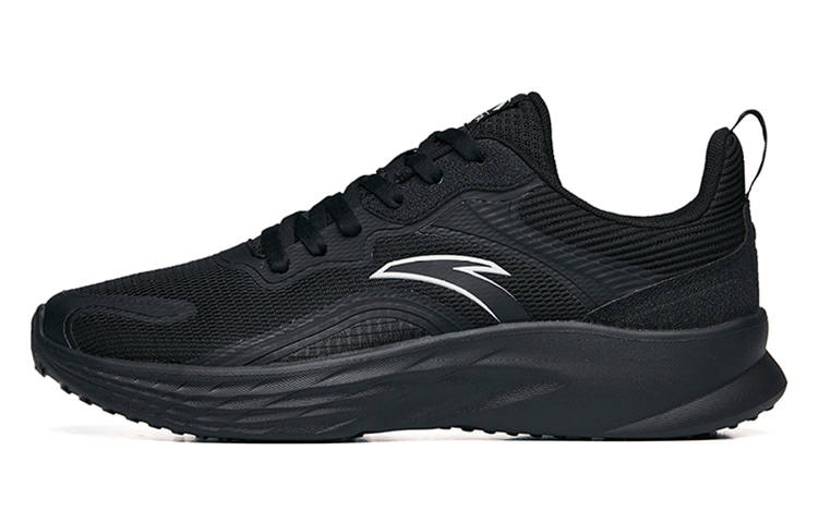 Anta Running Collection Mesh Cushioning Slip Resistant Abrasion Resistant Breathable Low top Running Shoes Men's Black