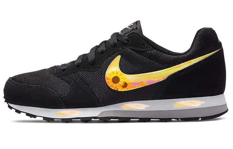 Nike Nike MD Runner 2 Fabric Slip Resistant, Abrasion Resistant, Lightweight Low top Running Shoes GS Black White