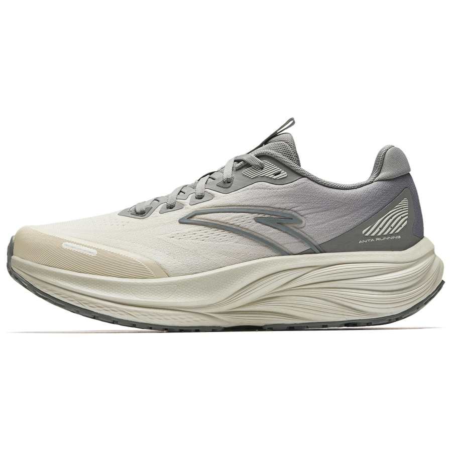 Anta Cushioning Anti-Slip Wear-Resistant Breathable Height Increasing Low-Top Casual Running Shoes Men's Greige