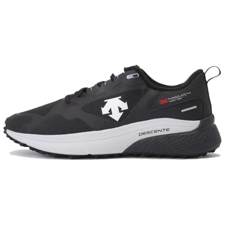 DESCENTE Cushioning Slip Resistant Cushioning Slip Resistant Low top Running Shoes Unisex Black White