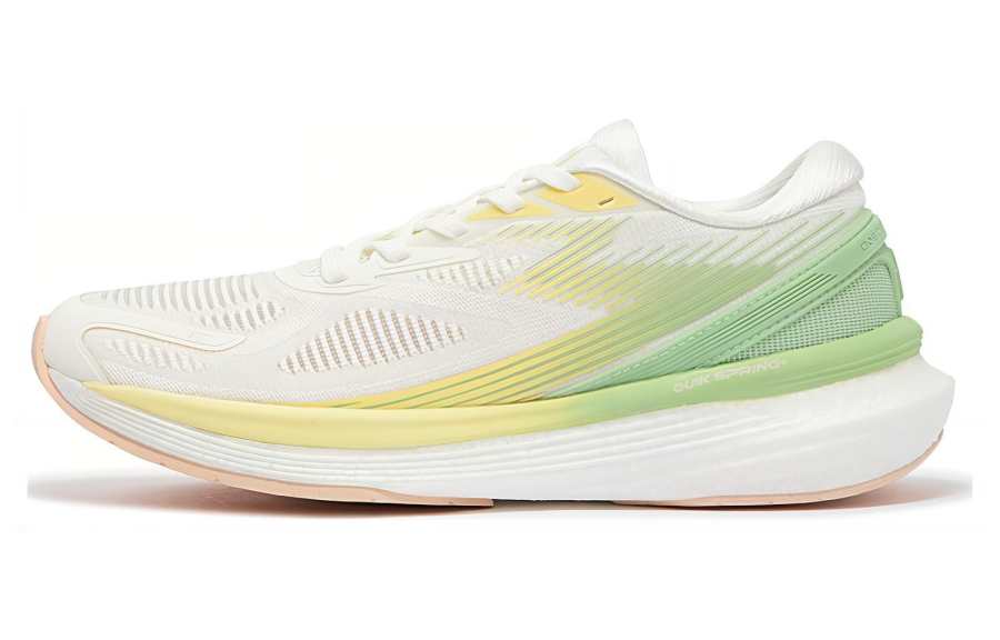 361° Spire 2 Cushioning Breathable Cushioning Breathable Low top Running Shoes Women's White Green Yellow