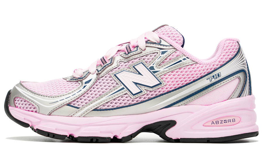 New Balance New Balance NB 740 Abrasion Resistant Breathable Low top Running Shoes Unisex Pink Silver