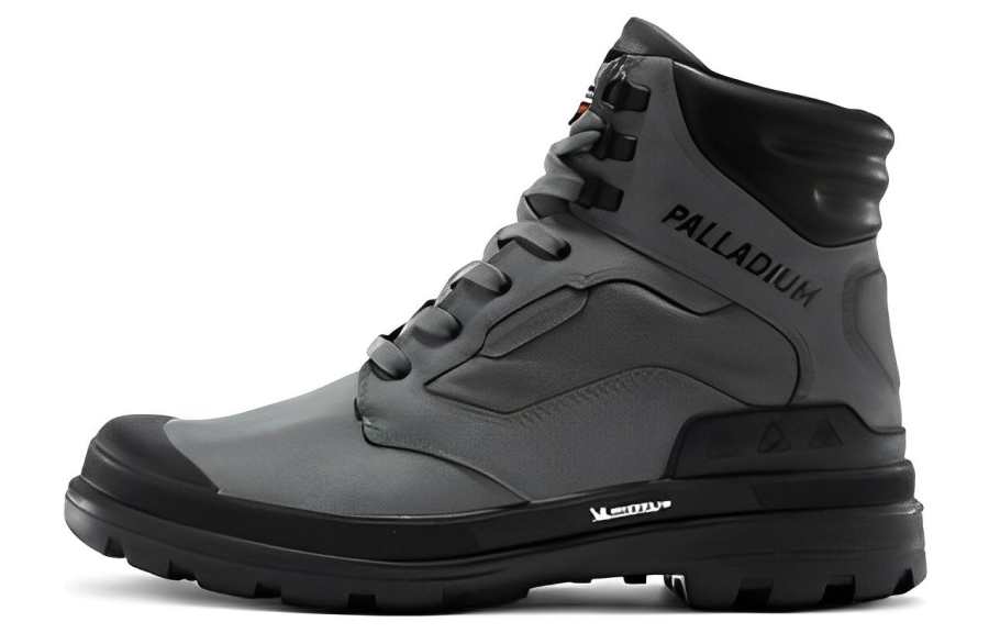 Palladium Pampa X Tech Wpn Slip Resistant Abrasion Resistant Crew Outdoor Boots Gray