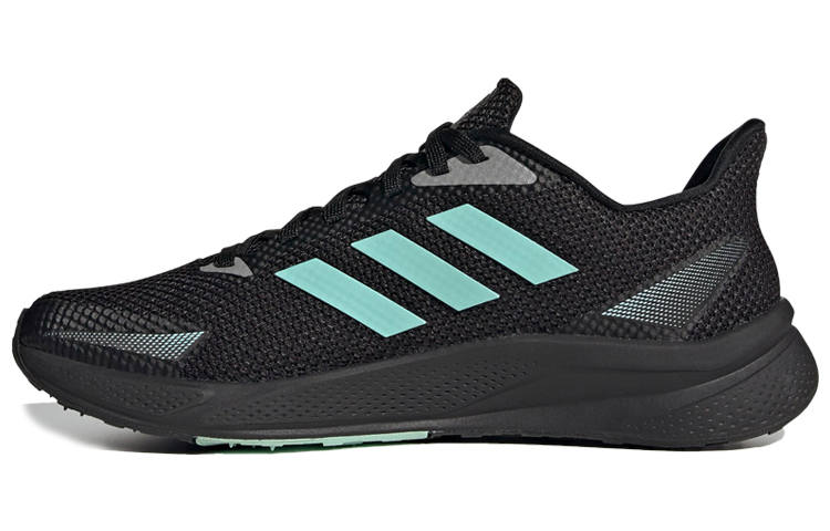Adidas Adidas X9000l1 Mesh Cushioning Slip Resistant Breathable Low top Running Shoes Women's Black Green Silver