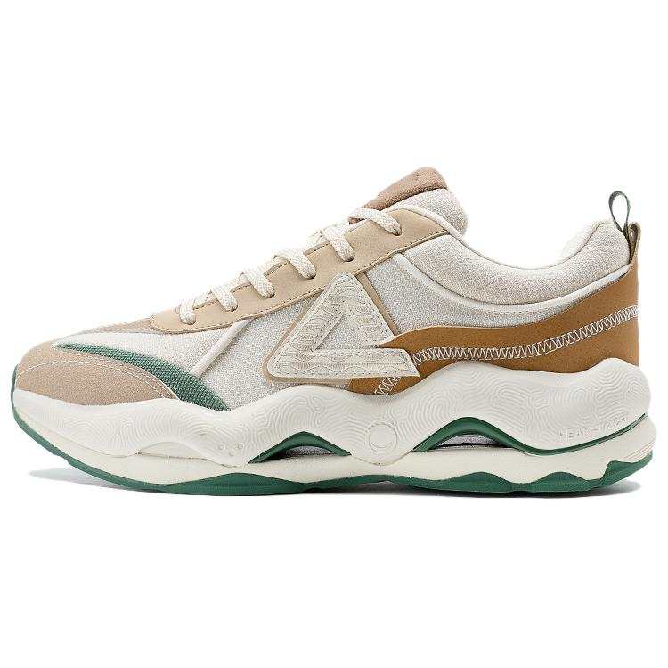 PEAK Slip Resistant Abrasion Resistant Low top Casual Shoes Men's Beige Green