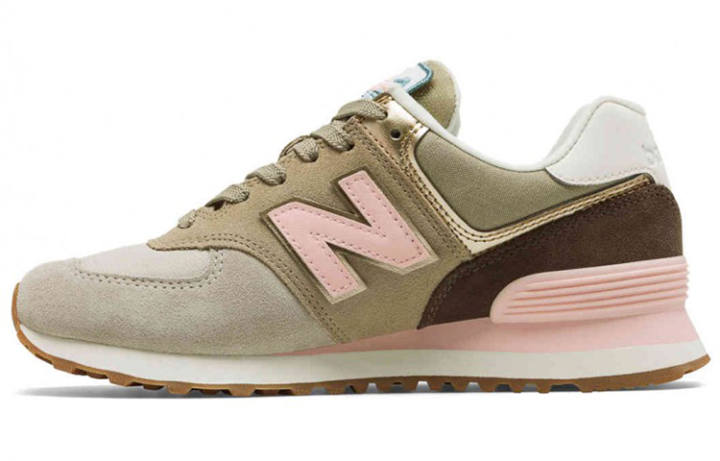New Balance New Balance 574 Metallic Patch Khaki Women's