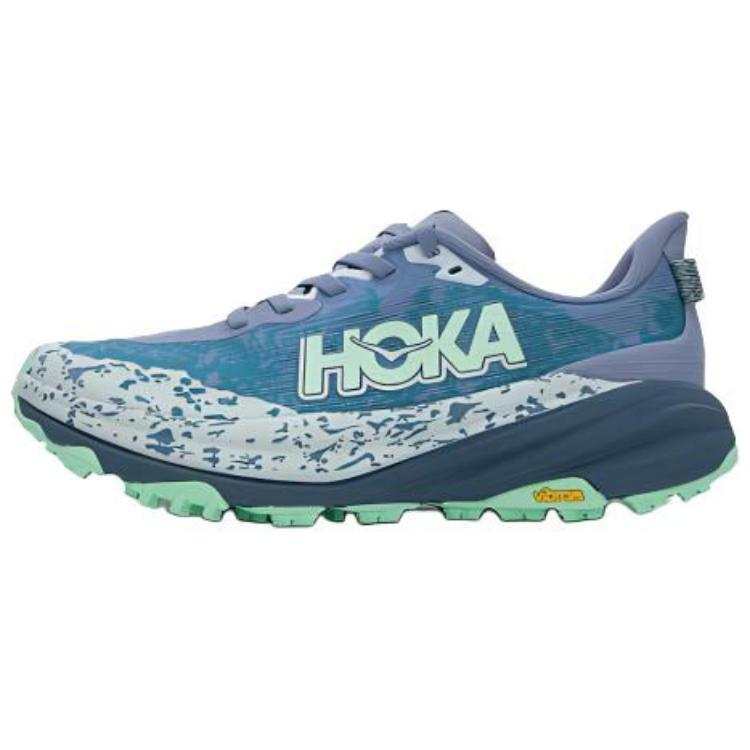 HOKA ONE ONE Speedgoat 6 Cushioning Abrasion Resistant Low top Trail Running Shoes Women's Blue