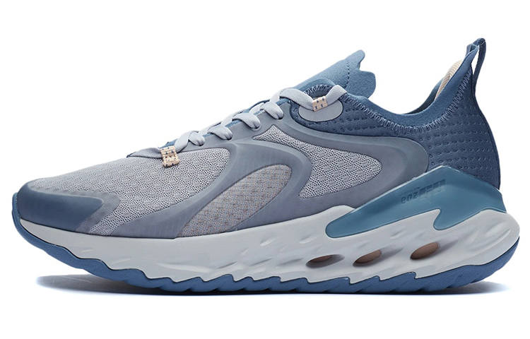 Li-Ning Li Ning Comfortable Cushioning Slip Resistant Abrasion Resistant Reflective Low top Running Shoes Men's Slate Blue