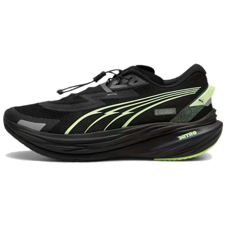 PUMA Deviate NITRO 3 Slip Resistant Abrasion Resistant Low top Casual Running Shoes Men's Black