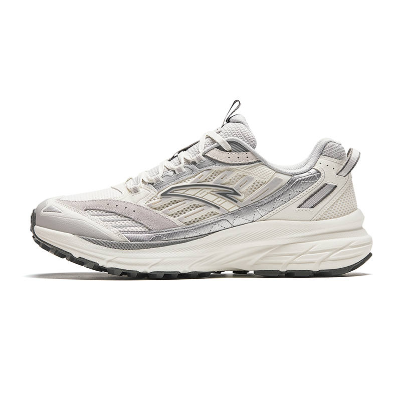 Anta AT957 Low top Casual Running Shoes Men's White Gray Silver