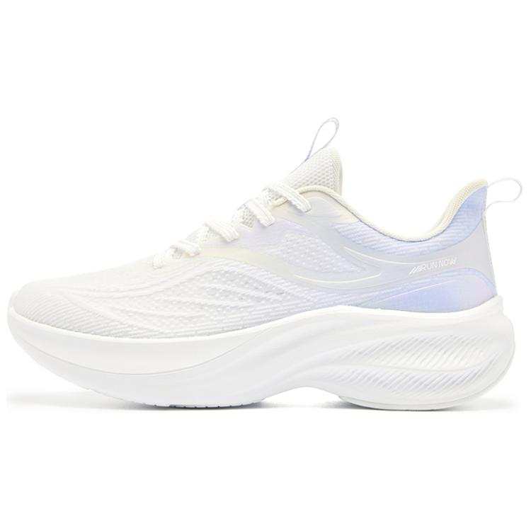 QIAODAN Abrasion Resistant Breathable Height Increasing Low top Casual Sprint Running Shoes Women's Beige Purple