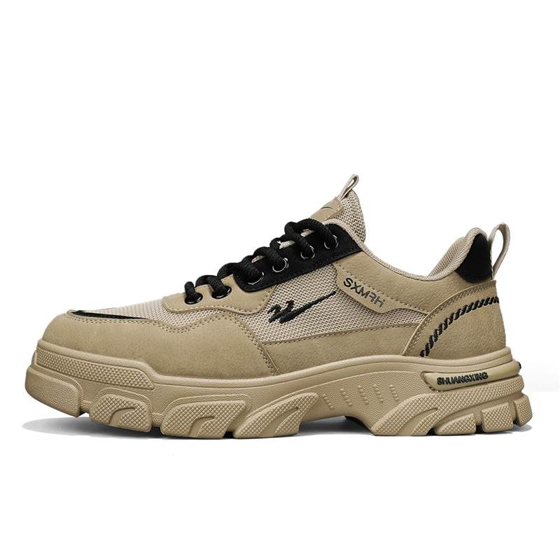 Binary Binary Cushioning Abrasion Resistant Coverage Low top Casual Shoes Men's Khaki