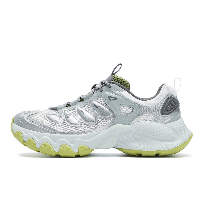 FILA TRUFFLE Textile, Synthetic Leather Low top Chunky Sneakers Men's Gray White
