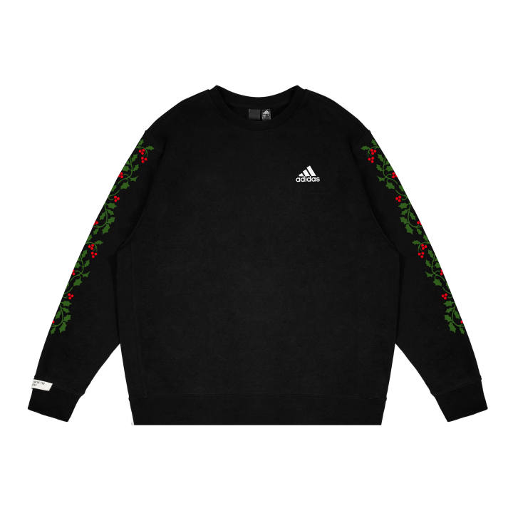 Adidas Adidas Sweatshirts Unisex Black Crew Neck Moderate Regular